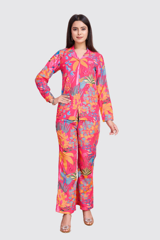 Colorful Floral Island Vibes Co-Ord Set