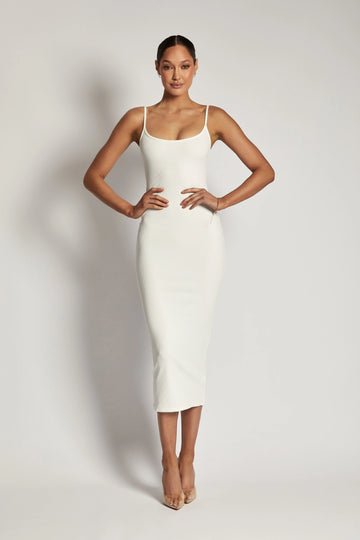 Solid White Bodycon Mini Dress